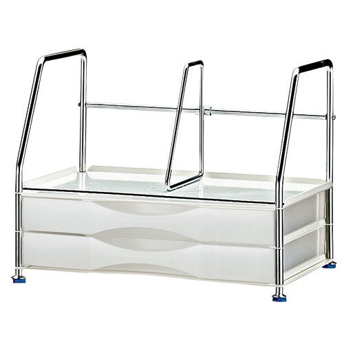 トヨダプロダクツ ブックスタンド レターケース付 W350mm ホワイト LCST-2BS 1台（ご注文単位1台）【直送品】