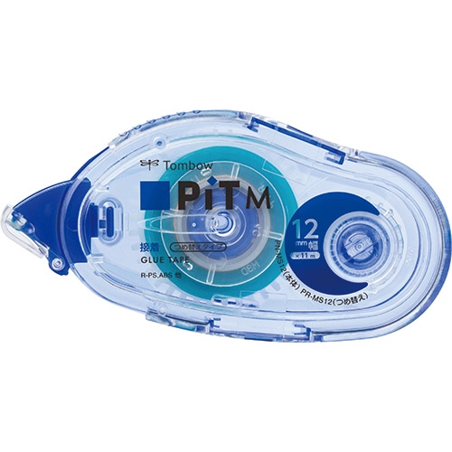 トンボ鉛筆 テープのり ピットテープM 貼るタイプ 本体 12mm×11m PN-MS12 1個（ご注文単位1個）【直送品】