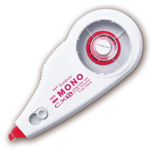 トンボ鉛筆 修正テープ モノCX5 本体 5mm幅×12m 赤 CT-CX5 1個（ご注文単位1個）【直送品】