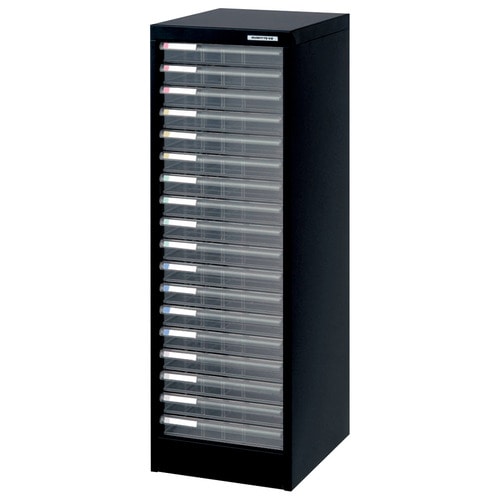 ナカバヤシ アバンテV2 フロアケース A4タテ 浅18段 黒 AF-18 1台（ご注文単位1台）【直送品】