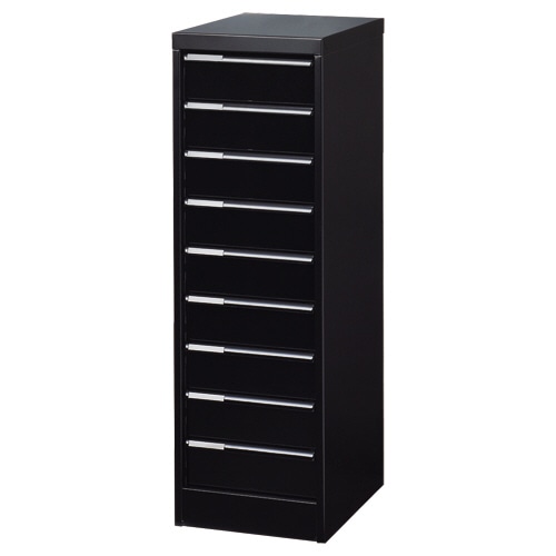 ナカバヤシ アバンテV2 フロアケース カラートレータイプ A4タテ 深9段 マットブラック AF-M9 1台(ご注文単位1台)【直送品】