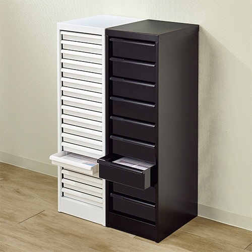 ナカバヤシ アバンテV2 フロアケース カラートレータイプ A4タテ 浅18段 マットホワイト AF-18 1台(ご注文単位1台)【直送品】