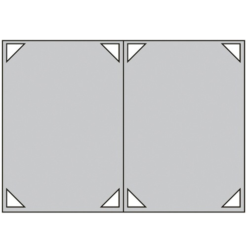 ナカバヤシ 証書ファイル 布クロス A4 二つ折り 透明コーナー貼り付けタイプ 紺 FSH-A4C-B 10冊/セット(ご注文単位1セット)【直送品】