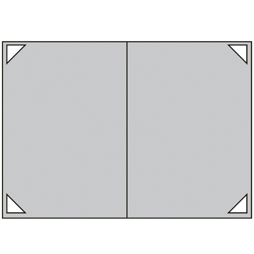 ナカバヤシ 証書ファイル 布クロス A4 二つ折り 透明コーナー貼り付けタイプ 紺 FSH-A4C-B 1冊(ご注文単位1冊)【直送品】