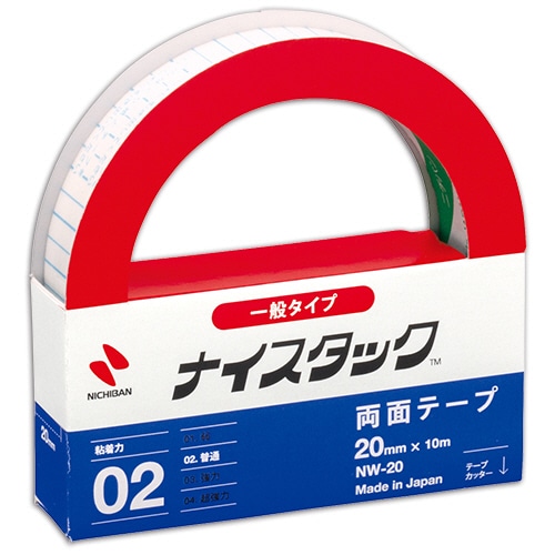 ニチバン ナイスタック 再生紙両面テープ 大巻 20mm×10m NW-20 1巻（ご注文単位1巻）【直送品】
