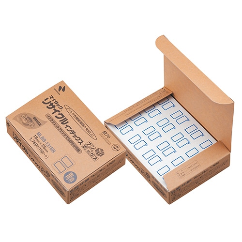 ニチバン マイタック リサイクルインデックス ブンボックス 小 18×25mm 青枠 MLBB-131BR 1760片/袋(ご注文単位1袋)【直送品】