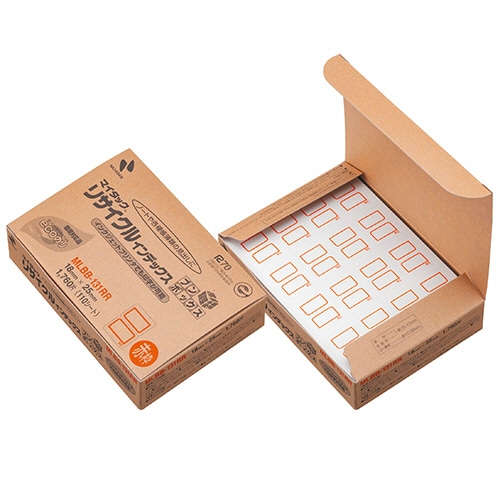 ニチバン マイタック リサイクルインデックス ブンボックス 小 18×25mm 赤枠 MLBB-131RR 1760片/袋(ご注文単位1袋)【直送品】
