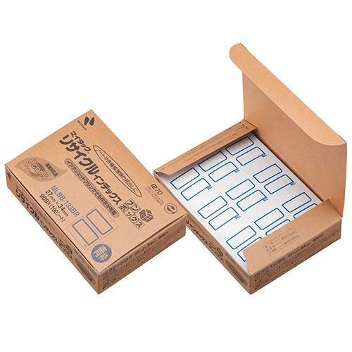 ニチバン マイタック リサイクルインデックス ブンボックス 大 27×34mm 青枠 MLBB-133BR 900片/袋(ご注文単位1袋)【直送品】