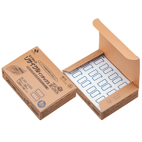 ニチバン マイタック リサイクルインデックス ブンボックス 中 23×29mm 青枠 MLBB-132BR 1200片/袋(ご注文単位1袋)【直送品】