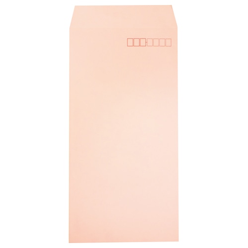 ハート 透けないカラー封筒 ワンタッチテープ付 長3 パステルピンク 80g/㎡ 〒枠あり XEP272 100枚/袋(ご注文単位1袋)【直送品】