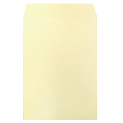 ハート 透けないカラー封筒 角2 パステルクリーム 100g/㎡ 〒枠なし XEP493 100枚/袋(ご注文単位1袋)【直送品】