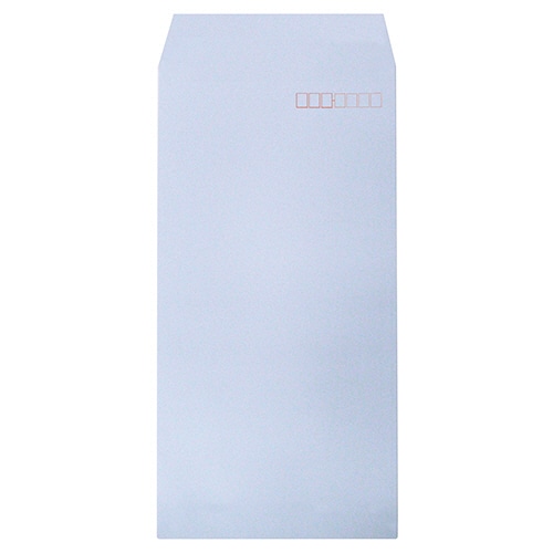 ハート 透けないカラー封筒 長3 パステルアクア 80g/㎡ 〒枠あり XEP294 100枚/袋(ご注文単位1袋)【直送品】