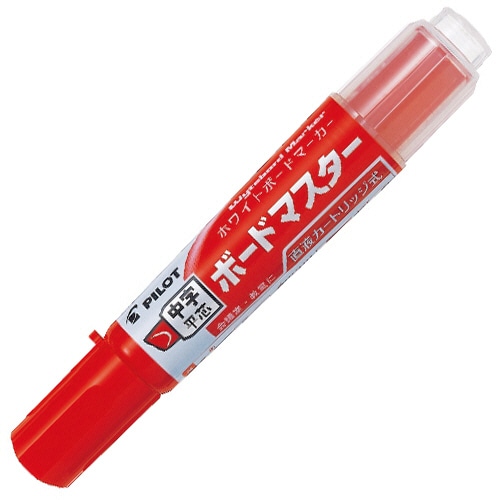 パイロット ボードマーカー ボードマスター 中字平芯 レッド WMBM-12LC-R 10本/セット(ご注文単位1セット)【直送品】