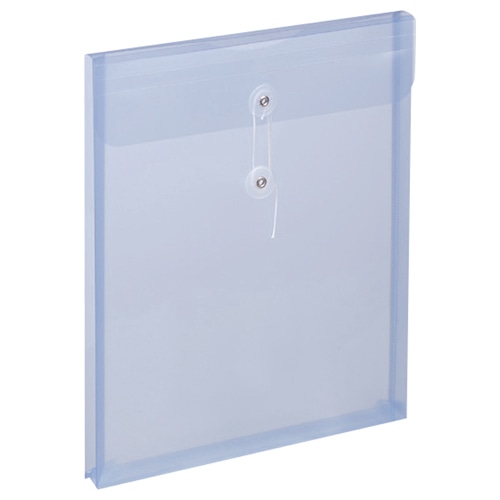 ハピラ エンベロップ(ひも付) A4マチ付 ブルー EBA4BL 5枚/袋(ご注文単位1袋)【直送品】