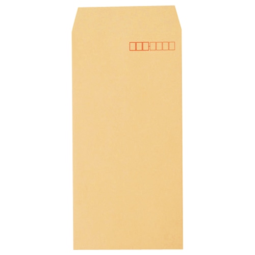 ピース R40再生紙クラフト封筒 テープのり付 長3 70g/㎡ 〒枠あり 4370 100枚/袋（ご注文単位1袋）【直送品】