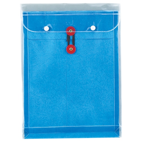 ピース マチヒモ付ビニール保存袋 レザック 角2 184g/㎡ 青 915 1枚（ご注文単位1枚）【直送品】