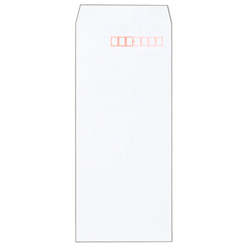 ピース 再生ケント封筒 長4 80g/㎡ 〒枠あり ホワイト 業務用パック 407-80 1000枚/箱（ご注文単位1箱）【直送品】