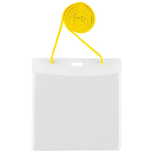 プラス イベント用 吊り下げ式 名札 イベントサイズ イエロー CT-E1 50個/袋(ご注文単位1袋)【直送品】