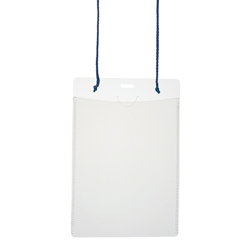 プラス イベント用 吊り下げ式 名札 はがきサイズ ブルー CT-E2-50 50個/袋(ご注文単位1袋)【直送品】