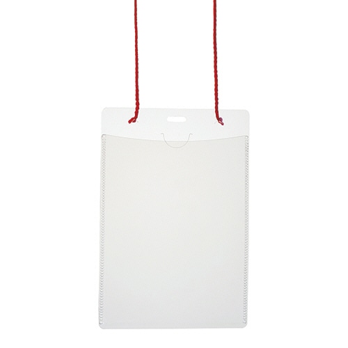 プラス イベント用 吊り下げ式 名札 はがきサイズ レッド CT-E2-50 50個/袋(ご注文単位1袋)【直送品】