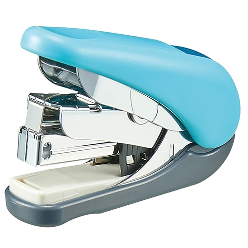 プラス フラットホッチキス フラットかるヒット 32枚とじ ブルー ST-010VN 1個(ご注文単位1個)【直送品】