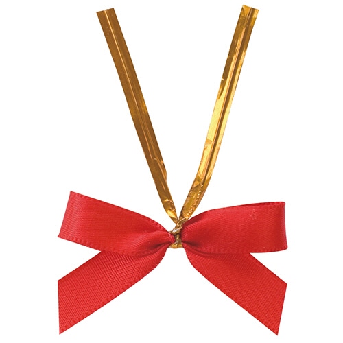 ヘッズ サテンリボンワイヤータイ レッド 中 RED-YT2 50個/袋(ご注文単位1袋)【直送品】