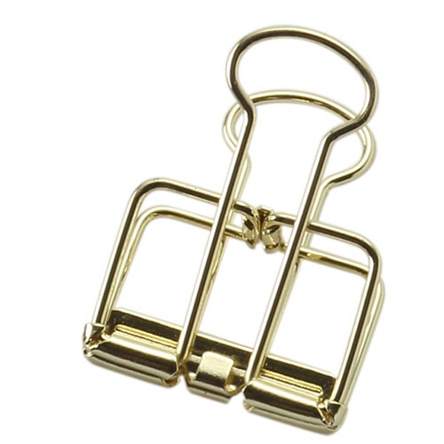 ベロス ワイヤーWクリップ 小 ゴールド WDC-310GD 10個/箱(ご注文単位1箱)【直送品】