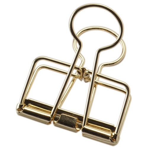 ベロス ワイヤーWクリップ 大 ゴールド WDC-110GD 10個/箱(ご注文単位1箱)【直送品】