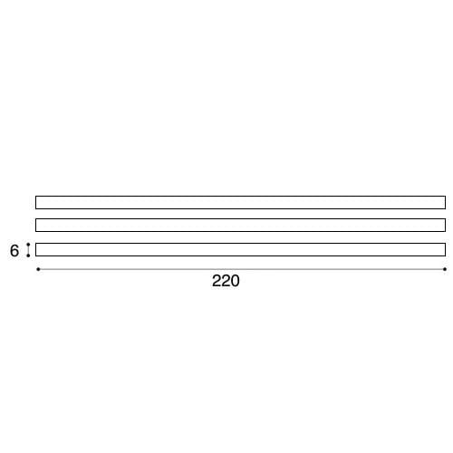 マグエックス マグネットスリムバー W220×H6×D7mm クリア MSLB-220-3P-KT 3本/袋（ご注文単位1袋）【直送品】