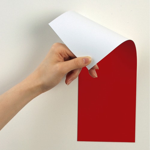 マグエックス 両面カラーマグネットシート 300×100×1mm 赤/白 MSR-10RW 1枚(ご注文単位1枚)【直送品】