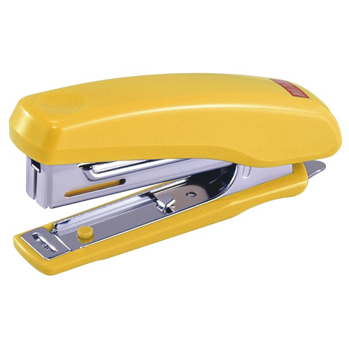 マックス 高機能コンパクトホッチキス 20枚とじ イエロー HD-10NX 1個(ご注文単位1個)【直送品】