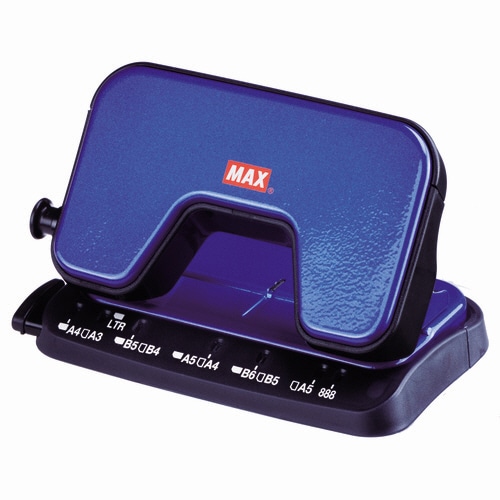 マックス 中空刃 軽あけパンチ スクーバ 15枚穿孔 ブルー DP-15T/B 1台(ご注文単位1台)【直送品】