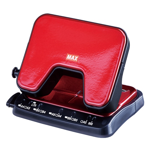 マックス 中空刃 軽あけパンチ スクーバ 25枚穿孔 レッド DP-25T/R 1台(ご注文単位1台)【直送品】