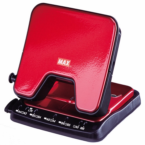 マックス 中空刃 軽あけパンチ スクーバ 35枚穿孔 レッド DP-35T/R 1台(ご注文単位1台)【直送品】