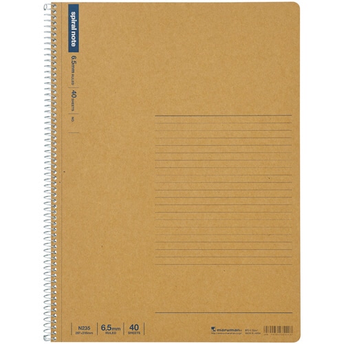 マルマン スパイラルノート ベーシック A4 6.5mm罫 38行 40枚 N235 1冊（ご注文単位1冊）【直送品】