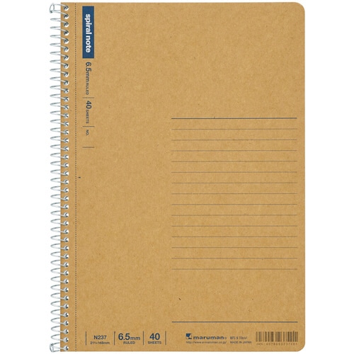 マルマン スパイラルノート ベーシック A5 6.5mm罫 26行 40枚 N237 1冊（ご注文単位1冊）【直送品】