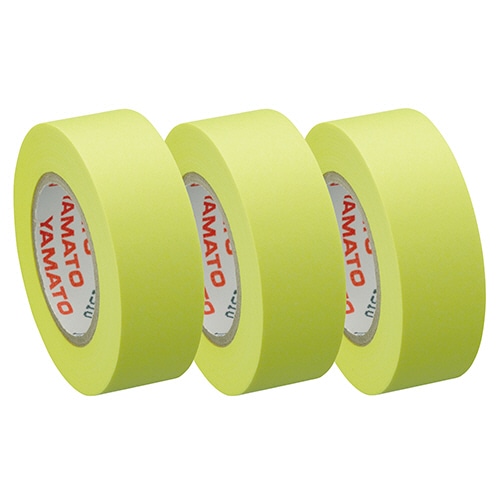 ヤマト メモック ロールテープ 蛍光紙 つめかえ用 15mm幅 レモン RK-15H-LE 3巻/袋（ご注文単位1袋）【直送品】