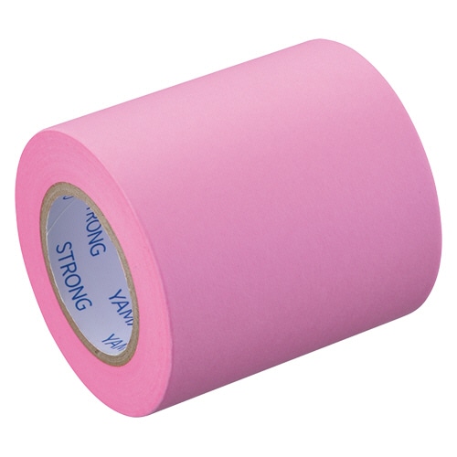 ヤマト メモック ロールテープ(強粘着) 蛍光紙 つめかえ用 50mm幅 ローズ PRK-50H-RO 1巻（ご注文単位1巻）【直送品】