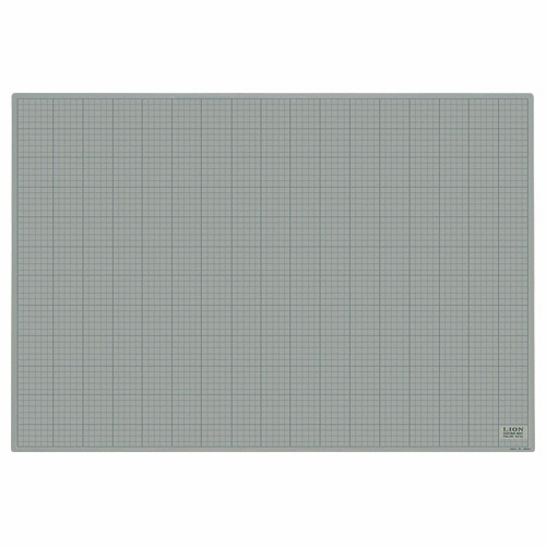 ライオン事務器 カッティングマット 再生PVC製 両面使用 900×620×3mm 灰/黒 CM-9012 1枚(ご注文単位1枚)【直送品】