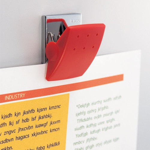 ライオン事務器 マグネットクリップ W43×D53×H33mm レッド MC-1R 1個(ご注文単位1個)【直送品】