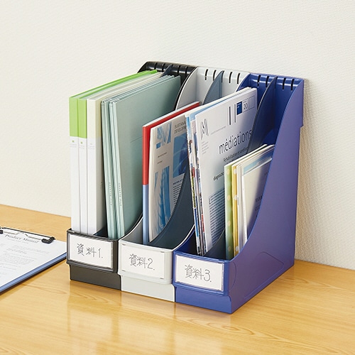 ライツ プラス マガジンファイルワイド A4ワイド ブルー 2425-00-35 1個(ご注文単位1個)【直送品】