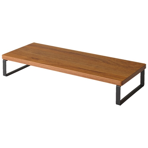 リヒトラブ MDF机上台 スリム ロータイプ W500×D200×H80mm ブラウン A-8002-9 1台(ご注文単位1台)【直送品】