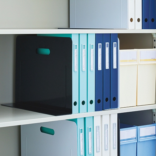 リヒトラブ ブックエンド・スーパーワイドタイプ マグネット付 黒 A-7353-24 1個(ご注文単位1個)【直送品】