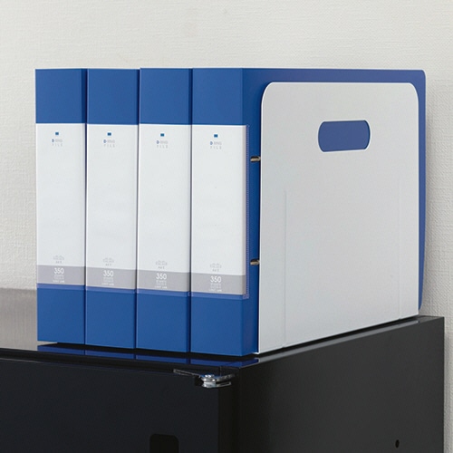 リヒトラブ ブックエンド・ワイドタイプ マグネット付 白 A-7352-0 1個(ご注文単位1個)【直送品】