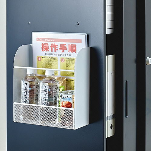 リヒトラブ マグネットラック・L 縦型 白 A-7453-0 1個(ご注文単位1個)【直送品】