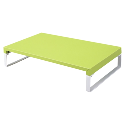 リヒトラブ 机上台 W390×D250×H80mm 黄緑 A-7330-6 1台（ご注文単位1台）【直送品】