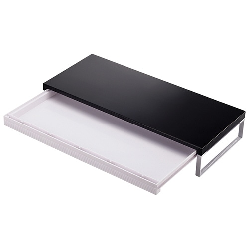 リヒトラブ 机上台 引き出し付き W590×D250×H100mm 白 A-7338-0 1台(ご注文単位1台)【直送品】