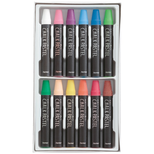 レイメイ藤井 チョークパステル 12色(各色1本) LBCP100 1パック(ご注文単位1パック)【直送品】