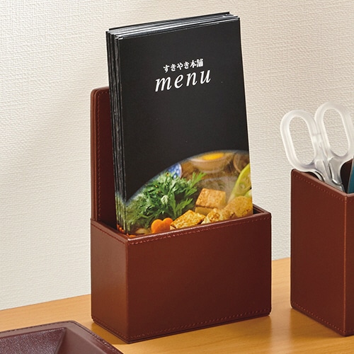 ワールドクラフト レザーカタログスタンド ブラウン WL-CT-BR 1個（ご注文単位1個）【直送品】