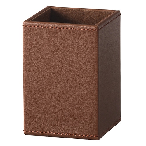 ワールドクラフト レザーペンスタンド ブラウン WL-PEN-BR 1個（ご注文単位1個）【直送品】